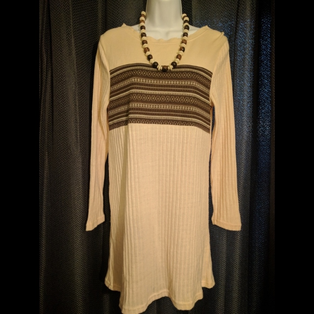 Alter'd State Longsleeve Tan Dress Size 8